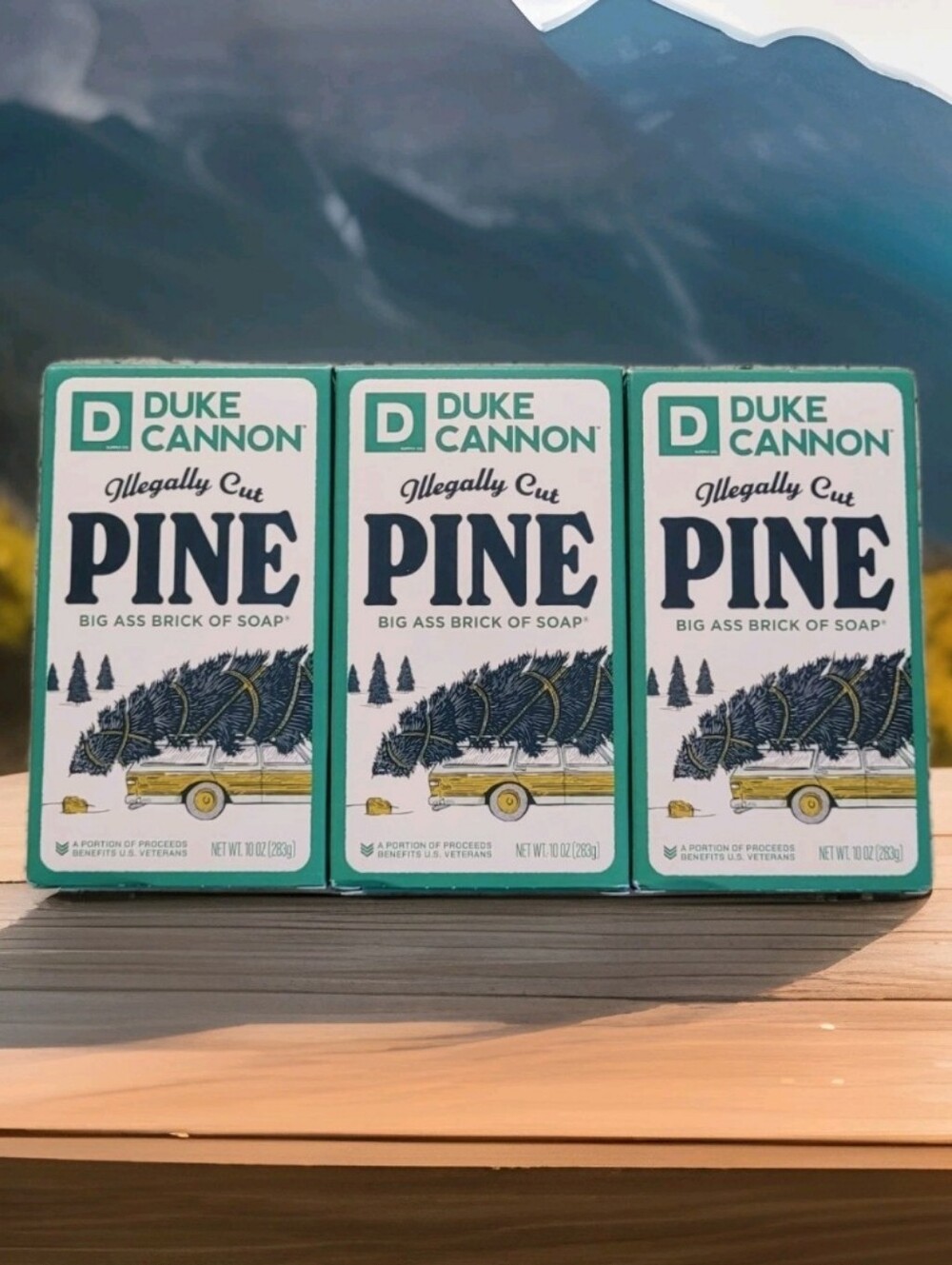 3 Duke Cannon Illegally Cut Pine Big A$$ Brick of Bar Soap 10 oz Ea Shower Bath